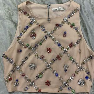 Alice + Olivia Crystal Top
